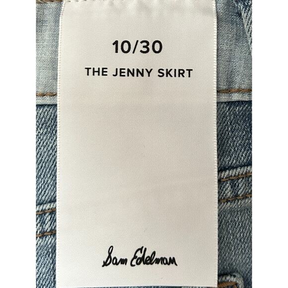 Sam Edelman Skirt Women's The Jenny Striped Size 10/30 Mini Denim NWT - Picture 7 of 9